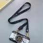 Regulowany pasek z motywem do mocowania na etui do iPhone - czarny marmur