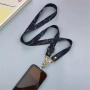 Regulowany pasek z motywem do mocowania na etui do iPhone - czarny marmur