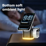 JJT-C53 Qi2 4w1 magnetyczna bezprzewodowa podstawka z lampką i kablem USB-C do iPhone / Apple Watch / AirPods - 30W - czarny