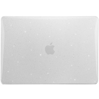 Błyszczące przezroczyste etui z brokatem do MacBook Neo (A3404) - przezroczyste
