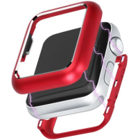 Magnetyczny pokrowiec metalowy do Apple Watch 38mm - czerwony