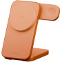 ENERGEA MagTrio 2 3w1 składana magnetyczna bezprzewodowa podstawka do iPhone / Apple Watch / AirPods - 25W - pomarańczowa