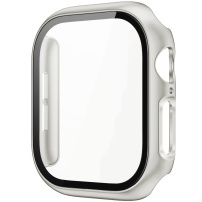 Metalowa obudowa z hartowanym szkłem do Apple Watch 42mm (Series 10 / 11) - starlight