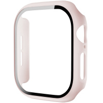 Matowe etui ze szkłem hartowanym do zegarka Apple 46mm - stary róż