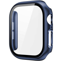 Metalowa obudowa ze szkłem hartowanym do zegarka Apple 46 mm - ciemnoniebieski