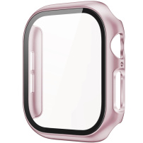 Metalowa obudowa ze szkłem hartowanym do zegarka Apple 46mm - różowy