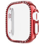 Metalowe etui z dżetami dla Apple Watch Ultra 49 mm - czerwony