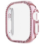 Metalowe etui z dżetami dla Apple Watch Ultra 49 mm - różowe