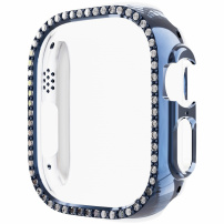 Metalowe etui z dżetami dla Apple Watch Ultra 49 mm - ciemnoniebieski