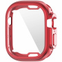 Metaliczne, miękkie etui z tworzywa sztucznego z osłoną ekranu dla Apple Watch Ultra 49 mm - czerwony