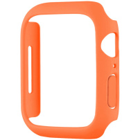 Matowe Etui zamykane do Apple Watch 45mm - pomarańczowe