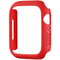 Matowe Etui zamykane do Apple Watch 45mm - czerwone