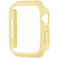 Matowe etui zamykane do Apple Watch 45mm - żółte