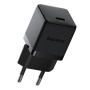 Baseus Kieszonkowa ładowarka sieciowa z portem USB-C - 20W - czarna