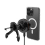Spigen Essential Peltier uchwyt magnetyczny do samochodu do kratki nawiewu z ładowaniem bezprzewodowym do iPhone - czarny