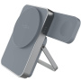 FIXED MagZen 5 bezprzewodowy MagSafe powerbank z ładowaniem dla Apple Watch, podstawką i portem USB-C - 5 000 mAh - szary