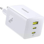 Baseus EnerFill FE11 GaN ładowarka do szybkiego ładowania z portami 2x USB-C / USB-A - 100W - biała