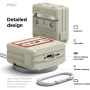 ELAGO Cassette Tape etui z karabińczykiem w stylu kasety do AirPods 4 / 5 - beżowy