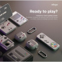 ELAGO AW5 Retro etui z karabińczykem w stylu konsoli do gier do AirPods 4 / 5 - szare