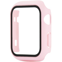 Pokrowiec ochronny ze szkłem hartowanym dla Apple Watch 38mm - jasnoróżowy