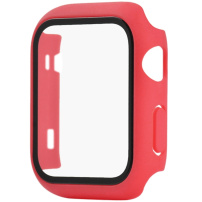 Pokrowiec ochronny ze szkłem hartowanym dla Apple Watch 38mm - czerwony