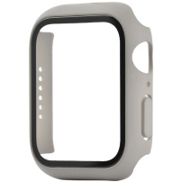 Pokrowiec ochronny ze szkłem hartowanym dla Apple Watch 40mm - beżowy
