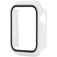 Pokrowiec ochronny ze szkłem hartowanym dla Apple Watch 40mm - biały