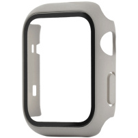 Pokrowiec ochronny ze szkłem hartowanym dla Apple Watch 42mm - beżowy