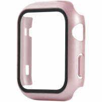 Pokrowiec ochronny ze szkłem hartowanym dla Apple Watch 42mm - różowo-złoty