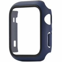 Pokrowiec ochronny ze szkłem hartowanym dla Apple Watch 42mm - ciemnoniebieski