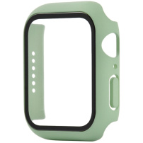 Matowe Etui zamykane ze szkłem hartowanym do Apple Watch 45mm - zielone
