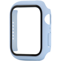 Matowe etui zamykane ze szkłem hartowanym do Apple Watch 45mm - niebieskie