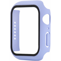 Matowe etui zamykane ze szkłem hartowanym do Apple Watch 45mm - fioletowe