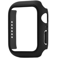 Pokrowiec ochronny ze szkłem hartowanym dla Apple Watch 45mm - czarne