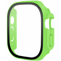 Matowe etui zamykane ze szkłem hartowanym do Apple Watch Ultra 49mm - neonowo zielone