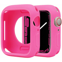 Ochronne silikonowe etui do zegarka Apple 45mm - neonowy róż
