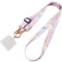 Regulowany pasek z motywem do mocowania na Etui do iPhone - fioletowy marmur