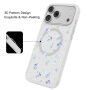 MUTURAL Flora Story Etui z motywem kwiatowym i MagSafe do iPhone 17 Pro - biały