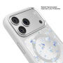 MUTURAL Flora Story Etui z motywem kwiatowym i MagSafe do iPhone 17 Pro - biały