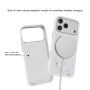 MUTURAL Flora Story Etui z motywem kwiatowym i MagSafe do iPhone 17 Pro - biały