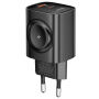 Toocki TCT20 ładowarka z portami USB-C / USB-A i zintegrowaną ładowarką do Apple Watch - 20W - czarna