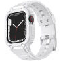 Wytrzymałe etui Armor z paskiem dla Apple Watch 41mm / 40mm / 38mm - biały