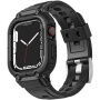 Wytrzymałe etui Armor z paskiem dla Apple Watch 45mm / 44mm / 42mm - czarne