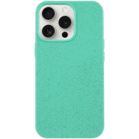 Matowe biodegradowalne etui do iPhone 15 Pro - turkusowe