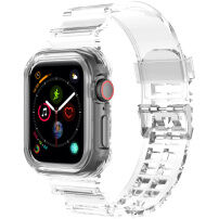 Trwała obudowa z przezroczystym paskiem do zegarka Apple 46 mm - przezroczysty