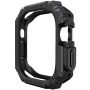 Wytrzymały pokrowiec z wzorem z włókna węglowego dla Apple Watch Ultra 49 mm - czarne
