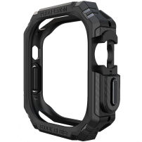 Wytrzymały pokrowiec z wzorem z włókna węglowego dla Apple Watch Ultra 49 mm - czarne