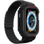 Wytrzymałe silikonowe etui z paskiem magnetycznym na Apple Watch 49 mm - czarne