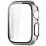 Metalowy pokrowiec ochronny ze szkłem hartowanym do Apple Watch 45mm - srebrny