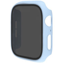 Matowe etui zamykane z hartowanym szkłem Anti-Spy do Apple Watch 40mm - niebieskie